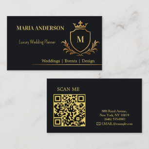 Cartão De Visita Identidade de Design de Luxo Premium Ouro Coroa Pr