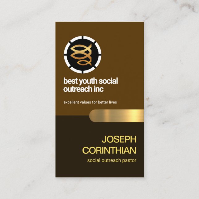 Cartão De Visita Igreja Cristã Religiosa Três Camadas Retrópicas de (Frente)