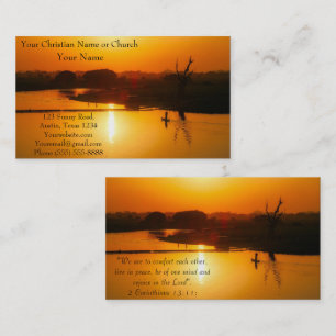 Cartão De Visita Igreja Religiosa Cristã Deus Inspirador