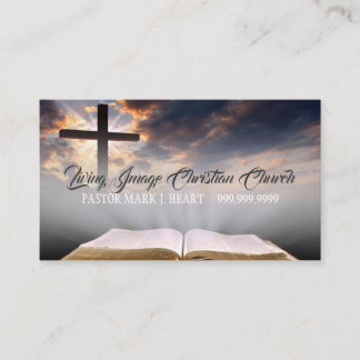 Cartão De Visita Igreja Religiosa Cristã Pastor Religioso