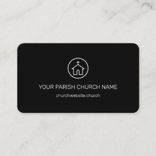 Cartão De Visita Igreja Religiosa Simples Pastor Moderno 