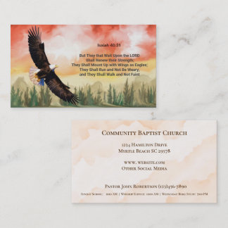 Cartão De Visita Igreja Versa de Bíblia Personalizada