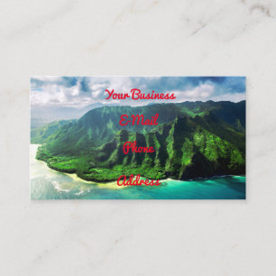 Cartão De Visita Ilha Cênica de Kauai Havaí