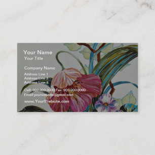 Cartão De Visita Ilha de flores do amarelo da beleza
