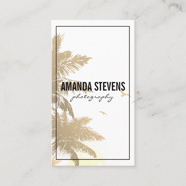 Cartão De Visita Ilha Tropical (Frente)