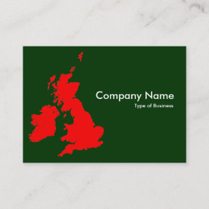 Cartão De Visita Ilhas Britânicas - Vermelho e Verde Escuro (003300