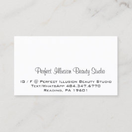 Cartão De Visita Illusion Beausion Studio Services Black Whit