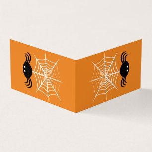 Cartão De Visita Ilustração Assustadora de Aranha de Halloween
