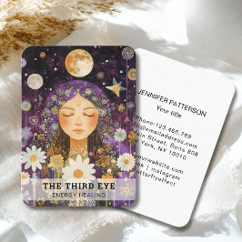 Cartão De Visita Ilustração da Mulher: Heiler Energético Reiki Spir