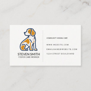 Cartão De Visita Ilustração da puppia-branca   Loja de animais