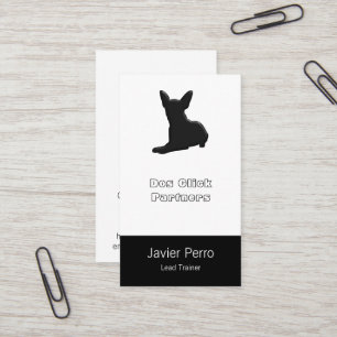 Cartão De Visita Ilustração da silhueta da chihuahua do cão