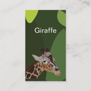 Cartão De Visita Ilustração de Animal Girafa