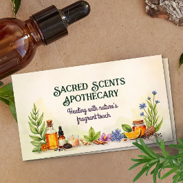 Cartão De Visita Ilustração de Aquarela Prática de Aromaterapia