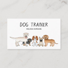 Cartão De Visita Ilustração de Cachorros de Desenho Animado Fofo - 