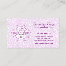 Cartão De Visita Ilustração de Cão de Cartoon para o Grooming