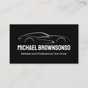 Cartão De Visita Ilustração de Carro de Luxo Preto Design
