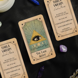 Cartão De Visita Ilustração de Carta de Tarot de Artista de Cílios 