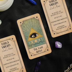 Cartão De Visita Ilustração de Carta de Tarot de Artista de Cílios