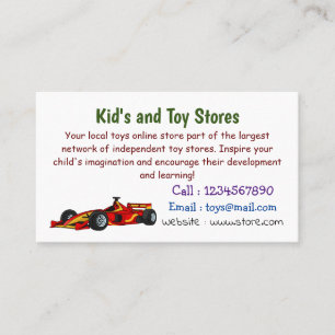 Cartão De Visita Ilustração de desenho animado de carros de alta ve