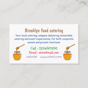 Cartão De Visita Ilustração de desenho animado de mel