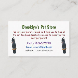 Cartão De Visita Ilustração de desenho animado de pássaro da palma