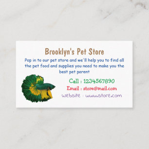 Cartão De Visita Ilustração de desenho animado de peixe lutador sia