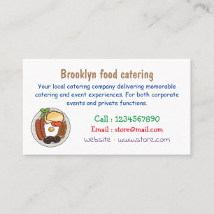 Cartão De Visita Ilustração de desenho animado do café da manhã em