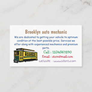 Cartão De Visita Ilustração de desenho do carrinho de Mata