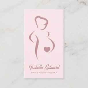 Cartão De Visita Ilustração de Identidade de Doula de Maternidade R