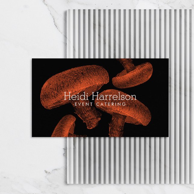 Cartão De Visita Ilustração de Impressão de tela do cogumelo laranj (Criador carregado)