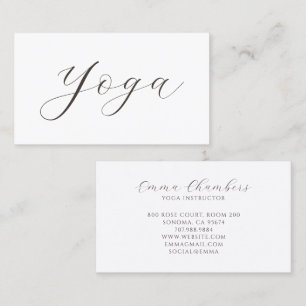 Cartão De Visita Ilustração de Instrutor de Yoga Minimalista na Pos
