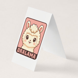 Cartão De Visita Ilustração de lhama fofa para design