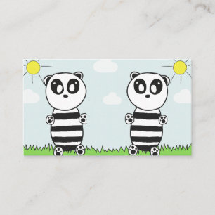 Cartão De Visita Ilustração de Panda Fofo