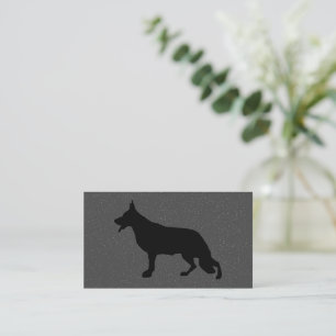 Cartão De Visita Ilustração do Cachorro Preto