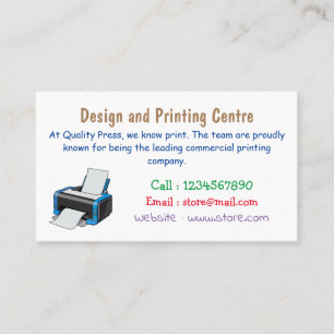 Cartão De Visita Ilustração do desenho da impressora