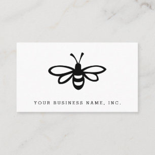 Cartão De Visita Ilustração estilizado preta da abelha