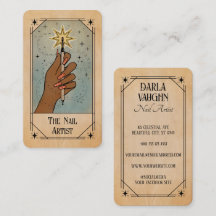 Ilustração Estilo Carta de Tarot de Artista de Unh
