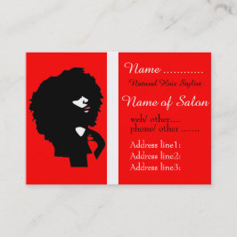 Cartão De Visita Ilustração natural chique do cabelo do Afro