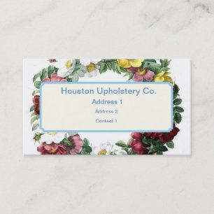 Cartão De Visita Ilustrações de Botanicals do vintage