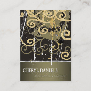 Cartão De Visita Ilustrador do artista gráfico do Grunge dos