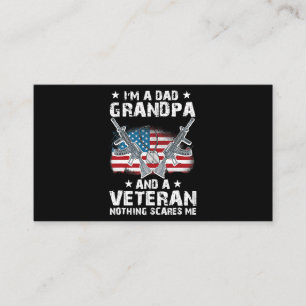 Cartão De Visita Im Um Vovô Pai e um Vereador EUA Flag Veteran Fa