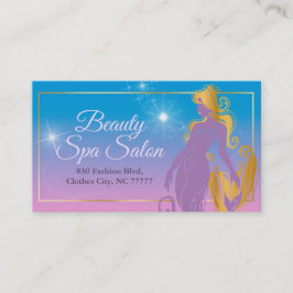 Cartão De Visita Imagem da sereia de spa salon da beleza da moda