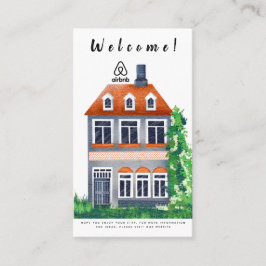 Cartão De Visita Imagem de aluguer de casas e logótipo Airbnb
