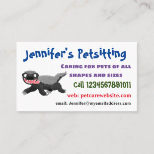 Cartão De Visita Imagem de desenhos animados famintos e engraçados