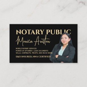 Cartão De Visita Imagem de foto de retrato notarial