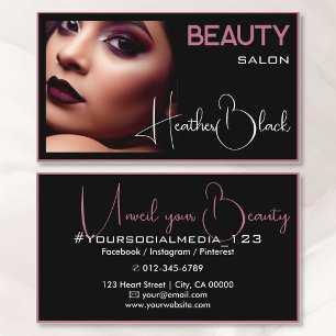 Cartão De Visita Imagem de Foto Modelo Preto Troço de Borda Magra