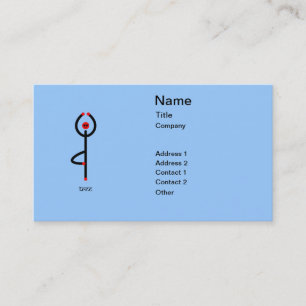 Cartão De Visita Imagem de yoga de árvore com texto sânscrito.