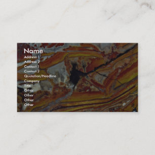 Cartão De Visita Imagem do jaspe alaranjado e amarelo