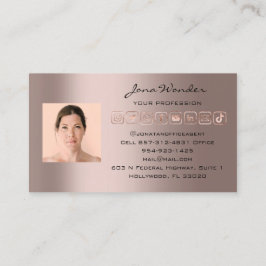 Cartão De Visita Imagem do logotipo de mídia social Foto QR Code Ma