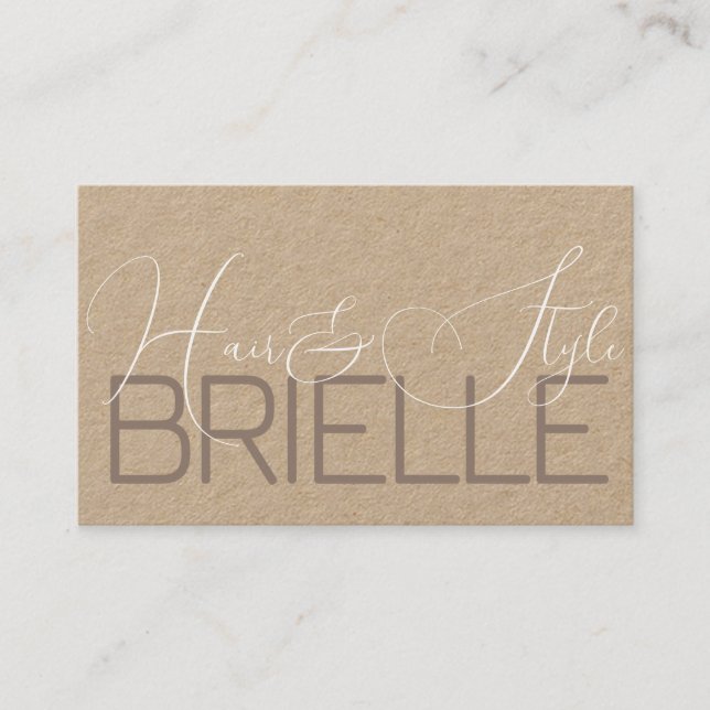 Cartão De Visita Imagem Fotográfica de Assinatura de Caligrafia Mod (Frente)